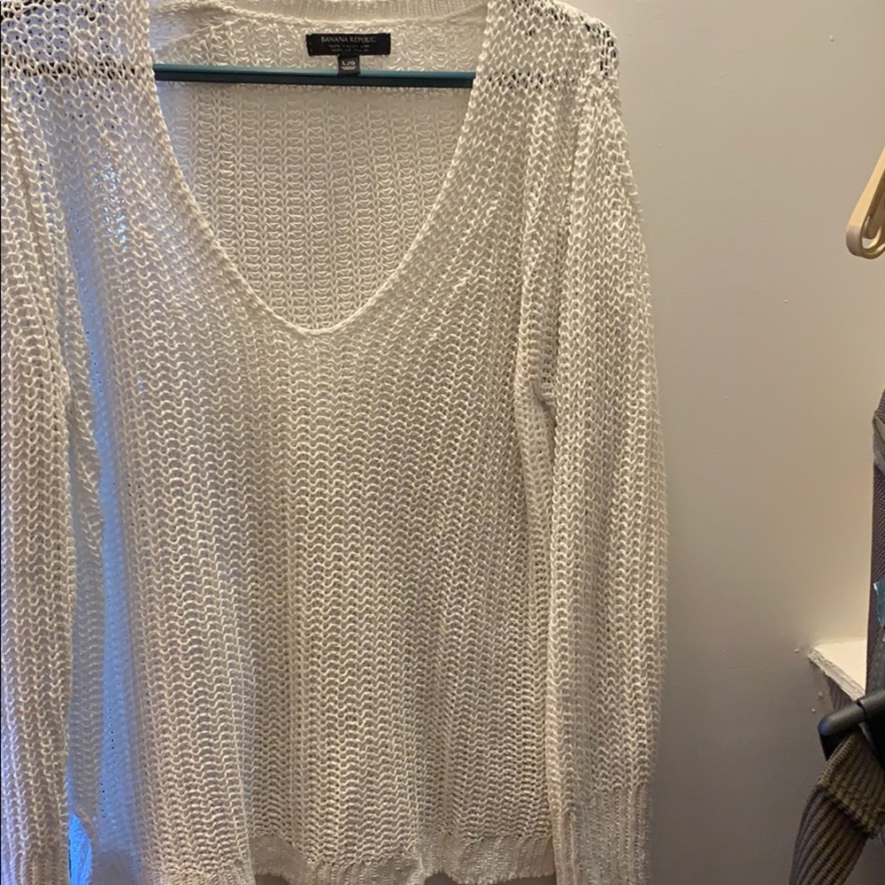 Italian linen loose knit sweater